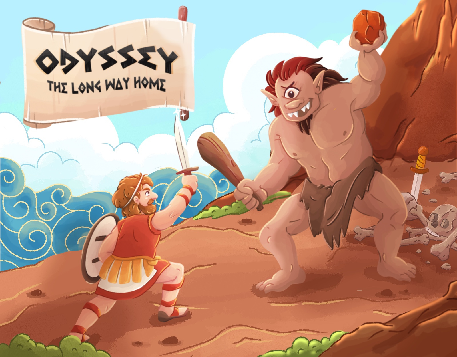 Children Illustration: Odyssey, The Long Way Home book cover cartoon character character design children book children illustration childrens illustration fantasy illustration