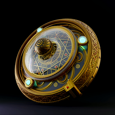 Golden Astrolabe 3d animation design graphic design logo motion graphics