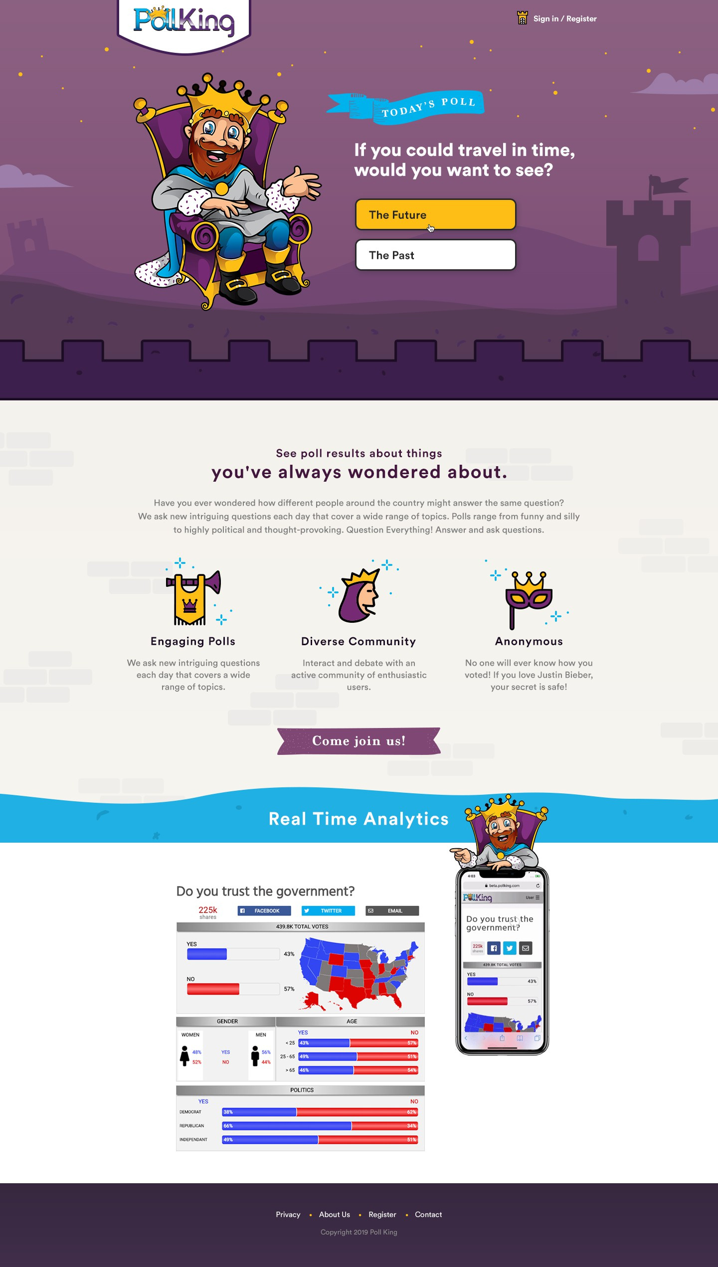 poll king 3d animation branding graphic design logo motion graphics