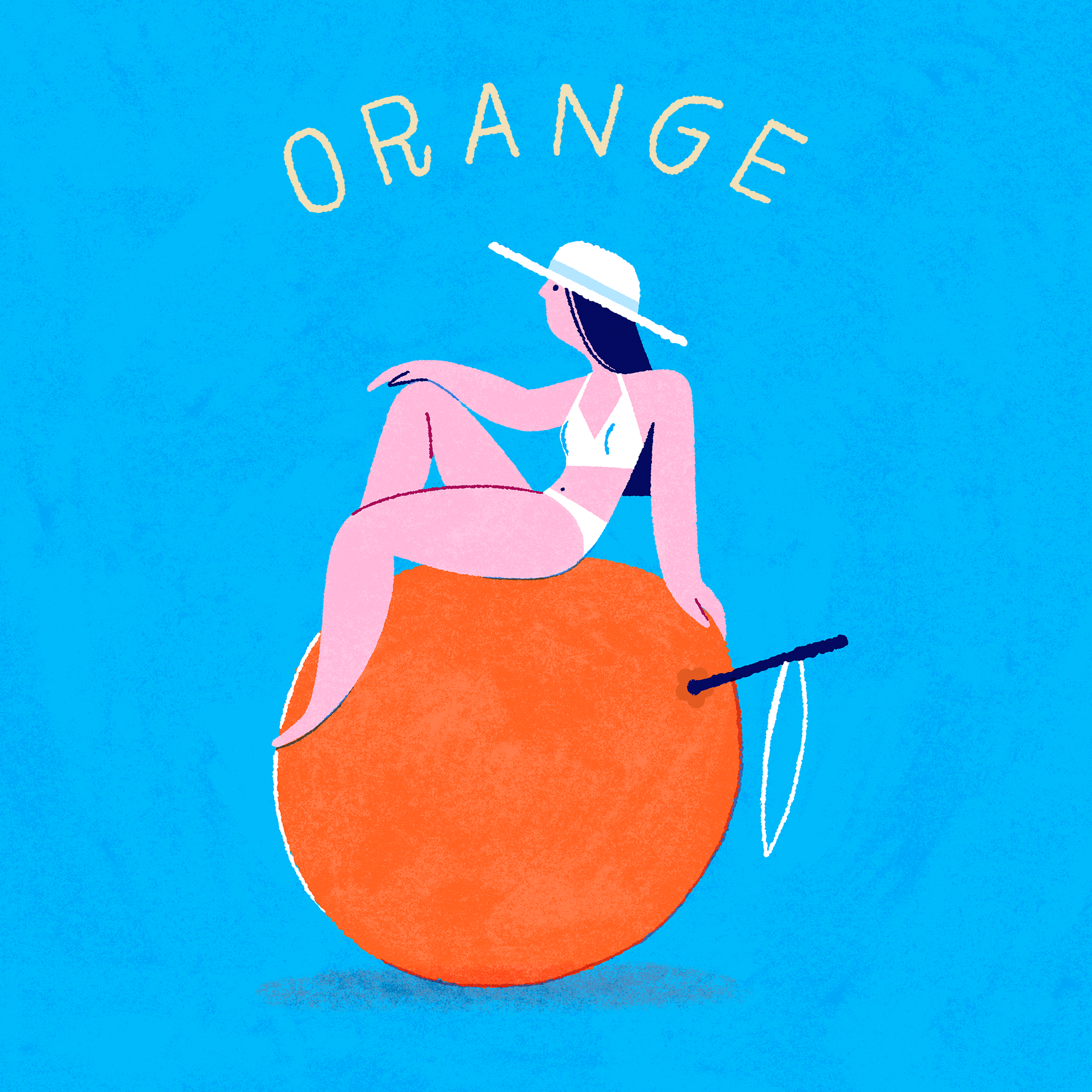 Orange blue character colourful cosmetic packaging digital art flavour food illustration illustration orange scent summer