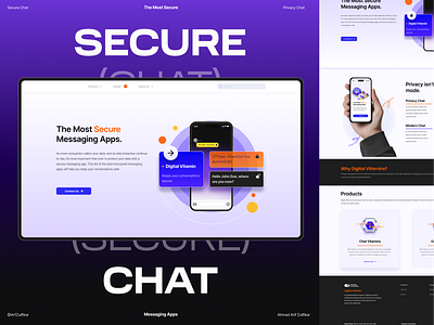 Secure-Chat Apps & Website 3d app branding chat clay design graphic design illustration message minimalist modern nft private secure sms vector