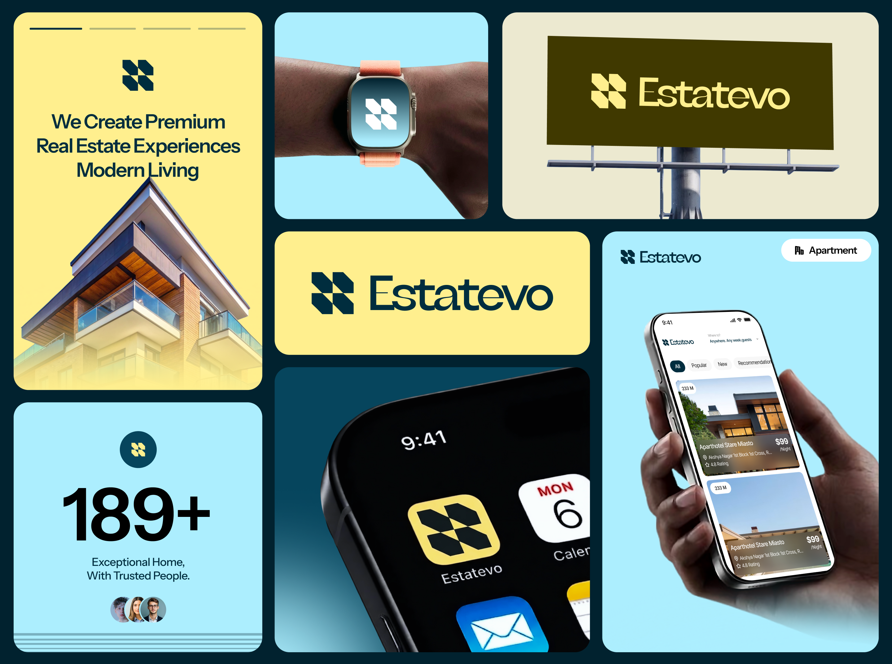 Estatevo - Real Estate Brand Identity brand design 2026 brand identity brandbook branding branding design design dribbble best branding design dribbble shot 2026 logo logo design logotype properties branding design real estate real estate brandbook real estate branding design top notch real esate brand ui visual identity