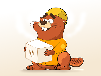 Beabox: Mascot Design addorable animal beaver branding character cloud cute design drawing funny icon identity illustration innocent line management mascot sketch storage vector