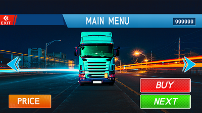 Bus simulator game UI design gameui gameuserinterface graphic design ui uidesign