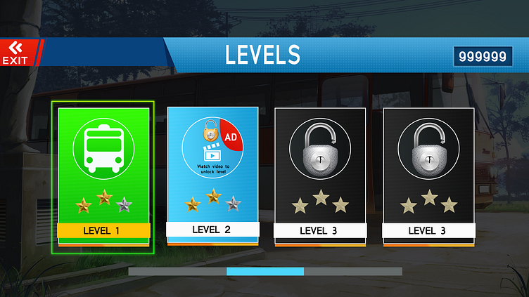 Bus simulator game UI by Salma on Dribbble
