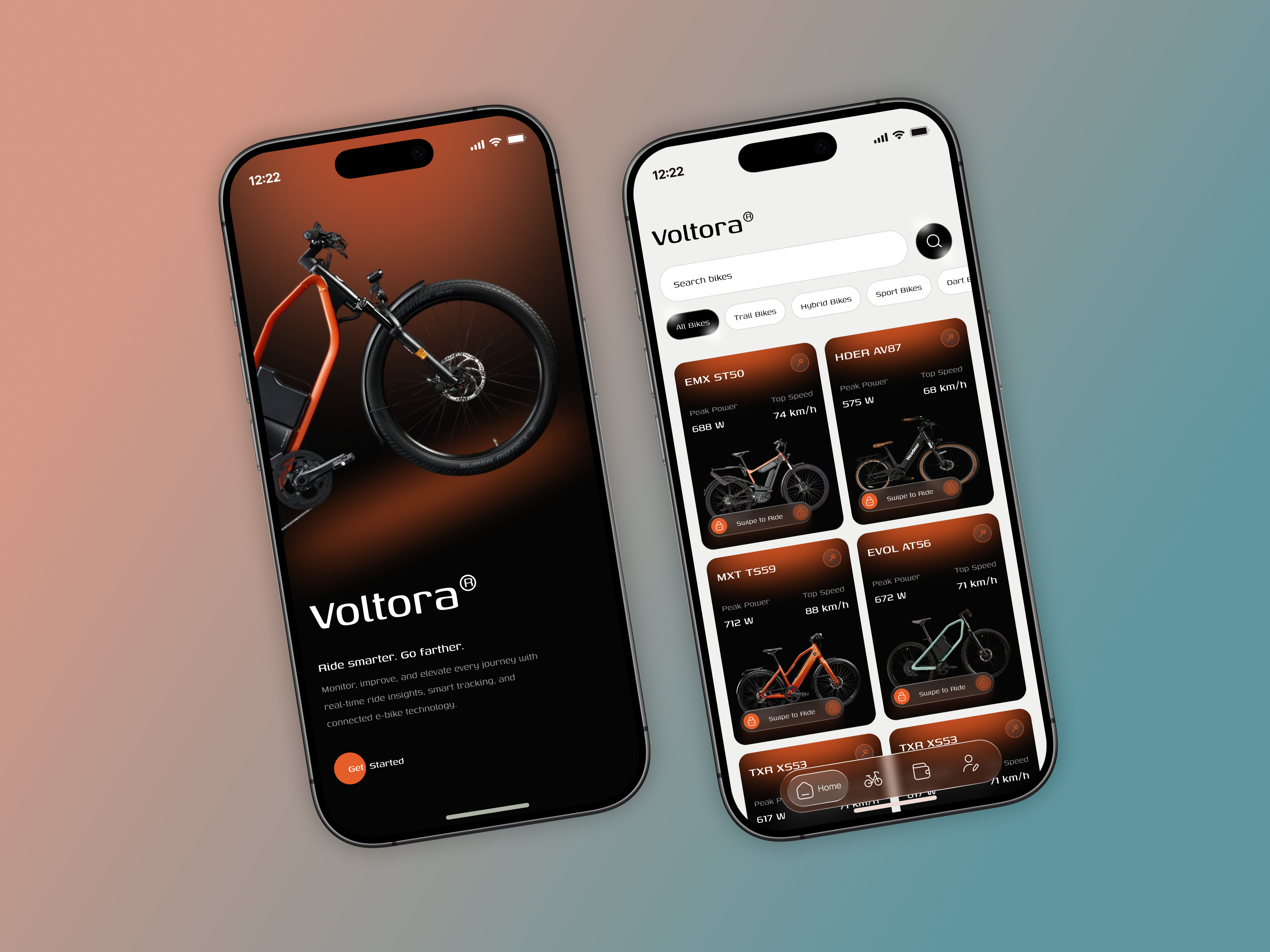 Modern Electric Bike Rental & Ride App UI automotive ui bike app bike marketplace bike rental cycling app e bike app e commerce e mobility electric bike mobile ui modern ui product design transportation app