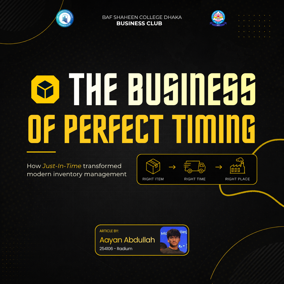 JIT: The Business of Perfect Timing business jit logistics perfect timing timing