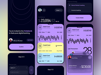 Banking Mobile App bank banking create account digital digitalbanking figma finance financial fintech free glass login mobile mobile banking money register sign up transfer ui ux