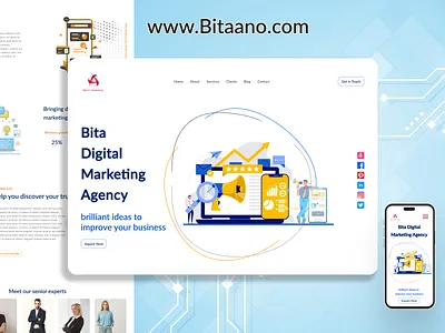 Digital Marketing Agency Web Design app branding design graphic design illustration logo typography ui ux vector