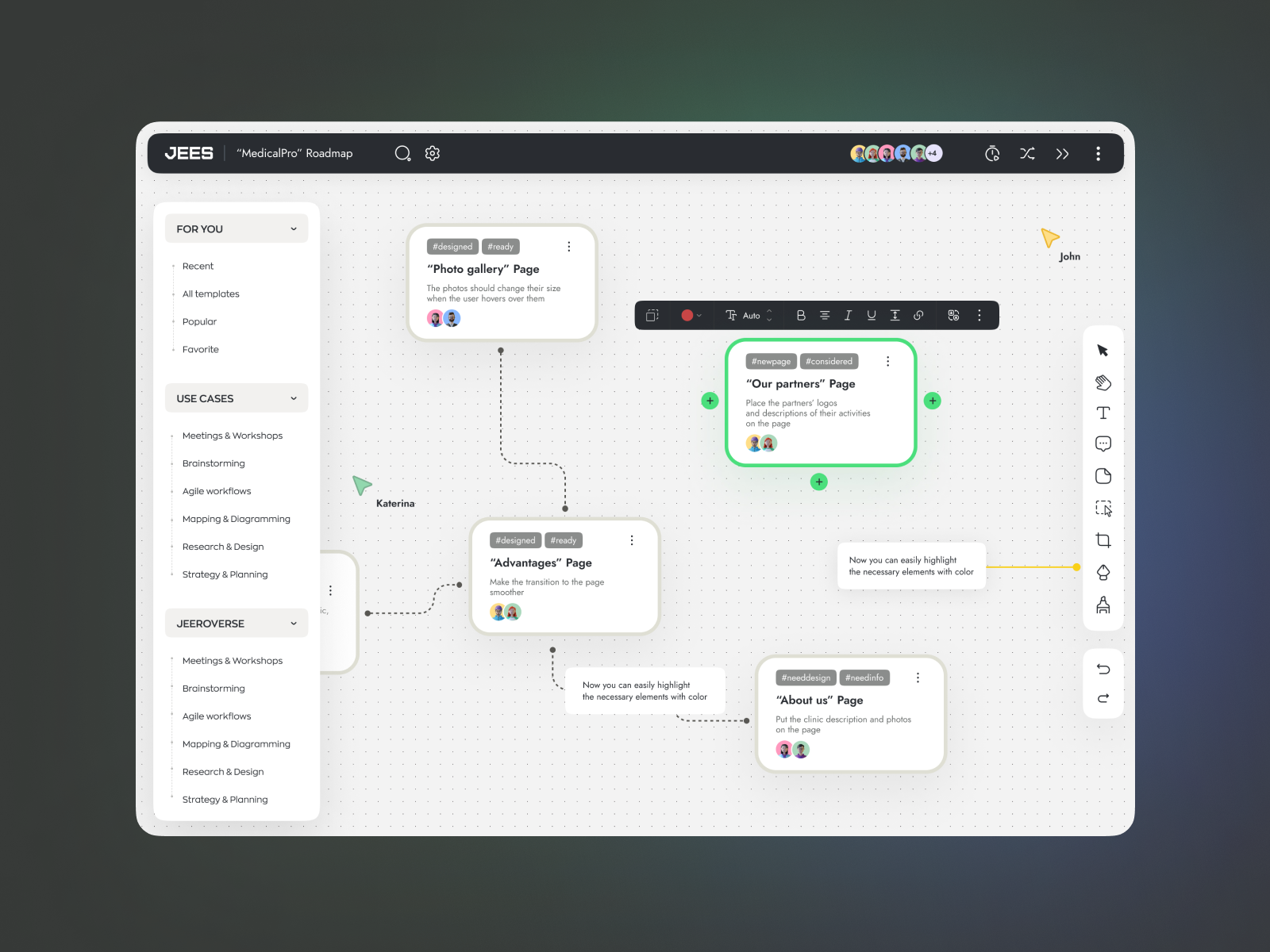 Road Mapping Tool: iPad app UI by Ronas IT | UI/UX Team on Dribbble