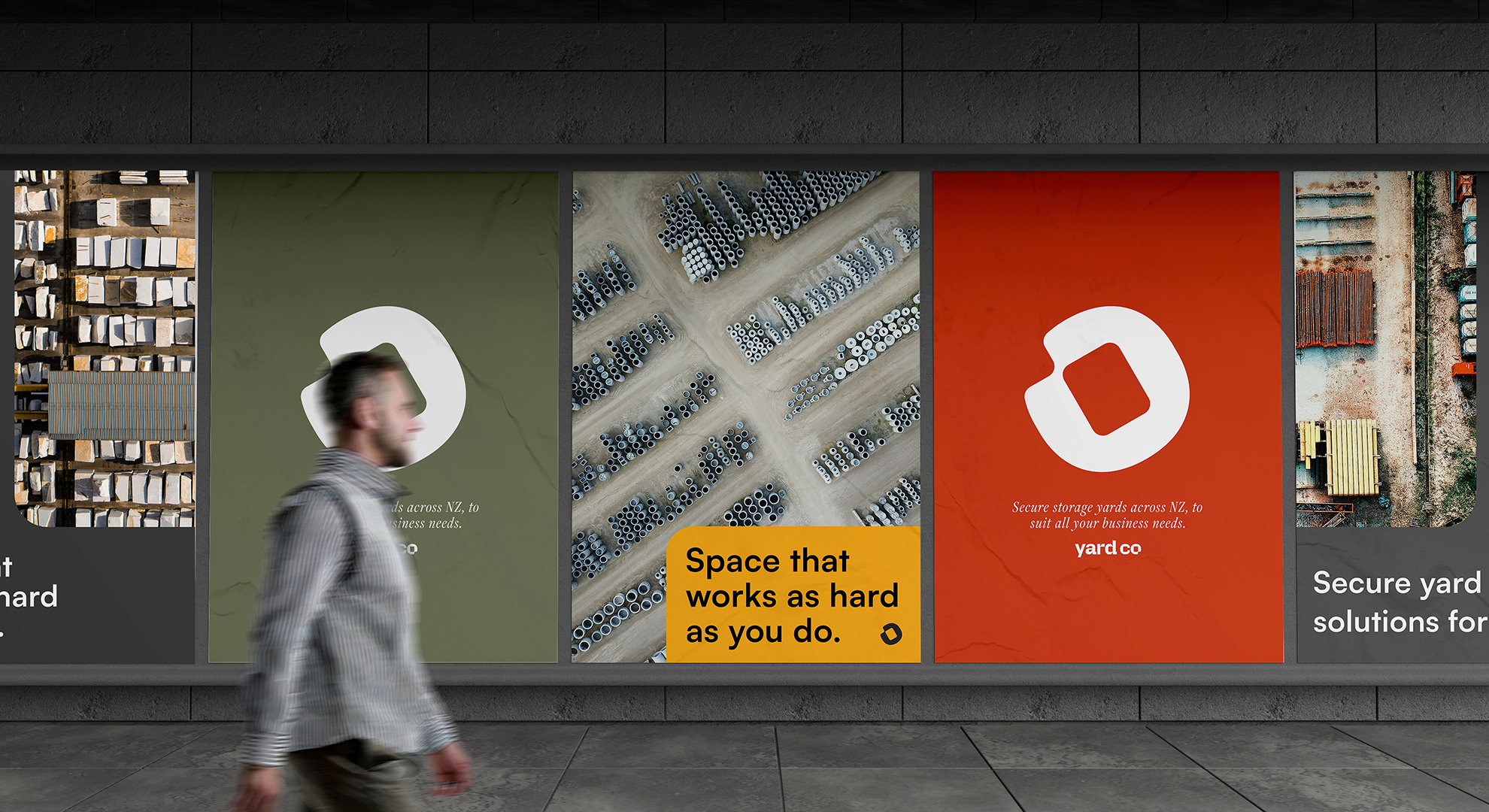 YardCo — Billboard Concept art direction billboard design brand identity branding campaign design commercial property creative direction graphic design industrial branding layout design outdoor advertising property branding signage design storage branding typography visual identity