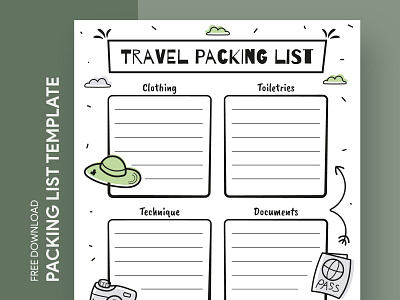 Blank Vacation Packing List Free Google Docs Template check checklist docs google journey list ms packing packinglist print printing template templates todolist tourism travel trip vacation voyage word