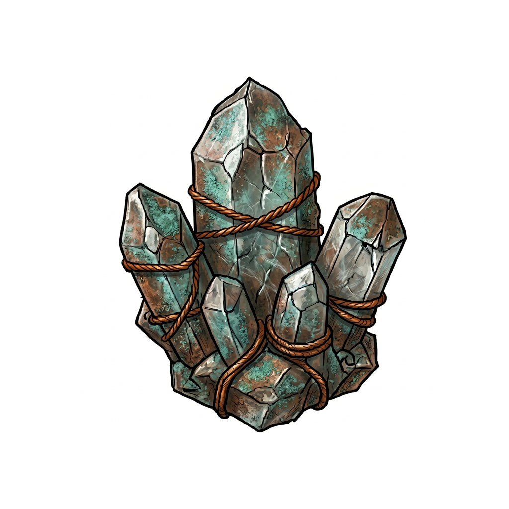 Crystal - Postapo Slot Icon 2d bonus crystal design digital art gambling game game art game icon icon illustration mobile game online slots postapo slot slot game slot icon stylized texture wasteland