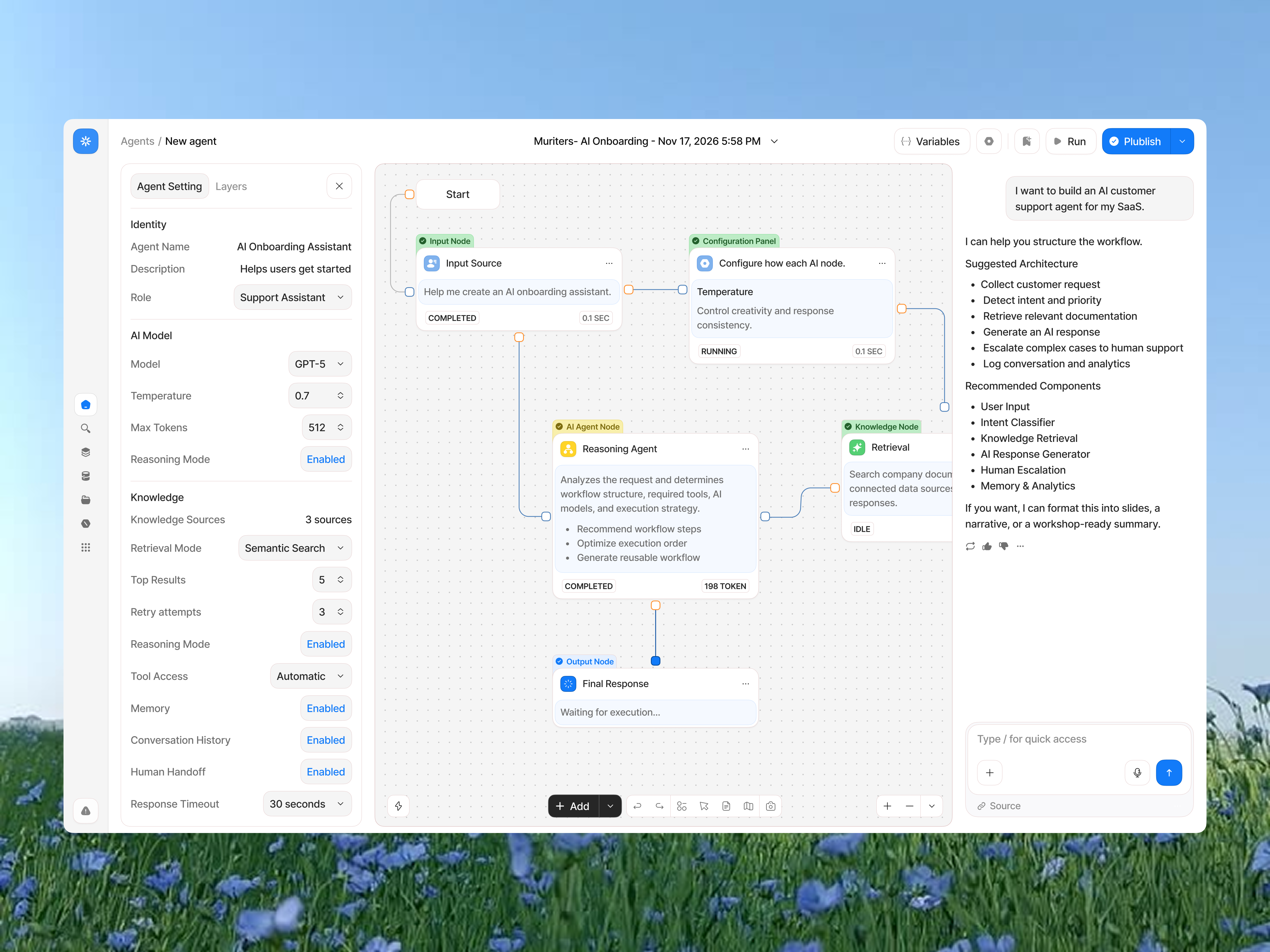 Mriters — AI Agent Workflow Builder agent ai automation automation dashboard builder card clean dashboard design email builder node product design saas saas design ui uiux ux workflow workflow builder workflow dashboard