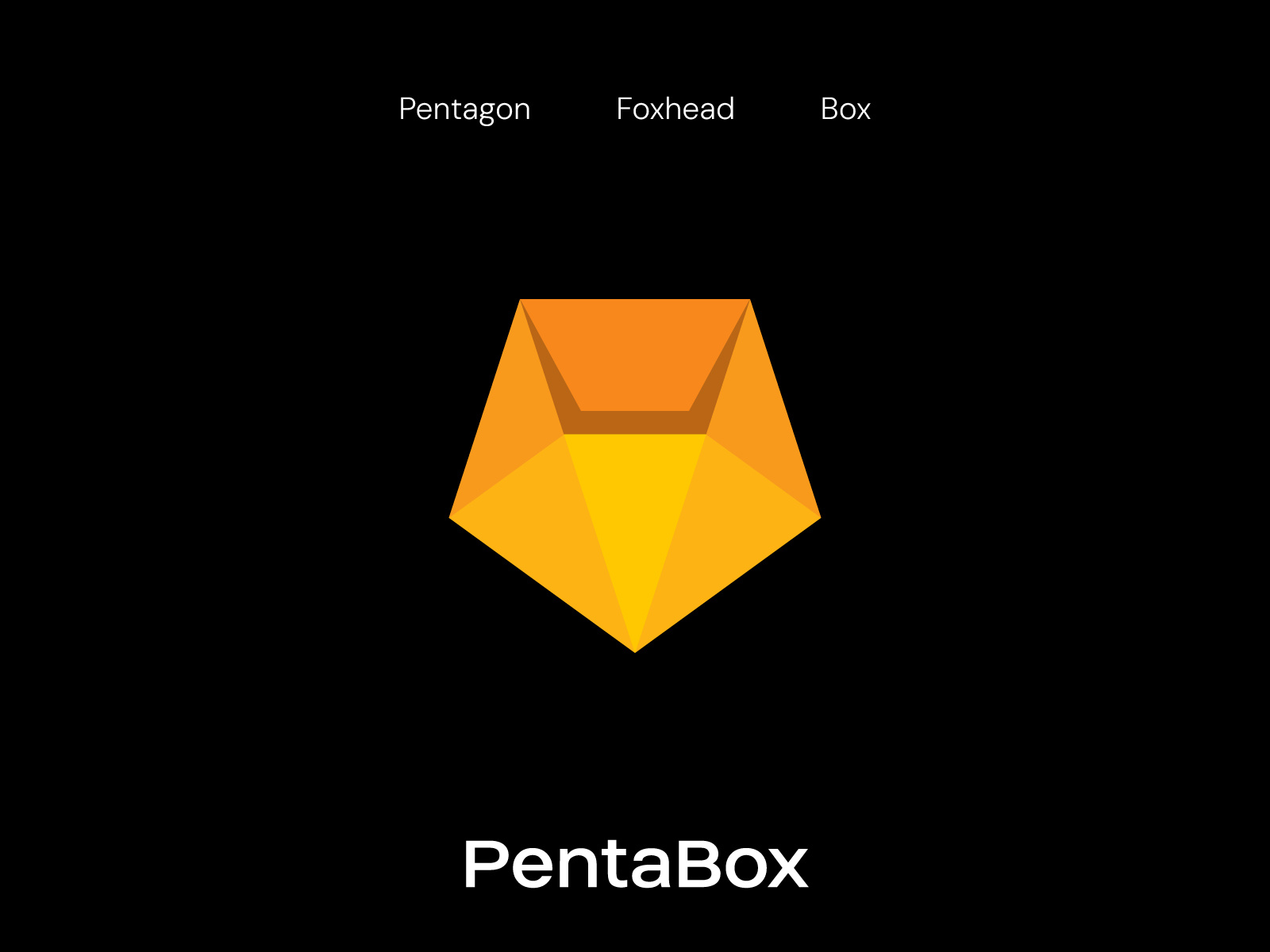 PentaBox - Pentagon + Fox + Box logo 3d mascot abstract animal logo app logo box logo brand identity clever logo creative logo design fox head logo fox logo geometric fox geometry logo minimal minimalistic fox logo modern logo packaging logo pentagon logo startup logo tech logo