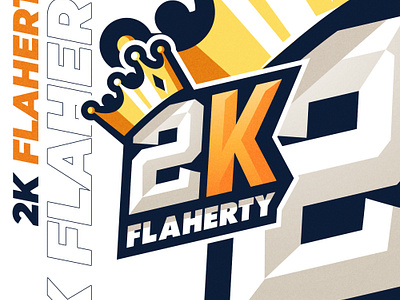 2k Flaherty Gaming Logo bold branding cool design esports gaming logo illustration letter logo mascot