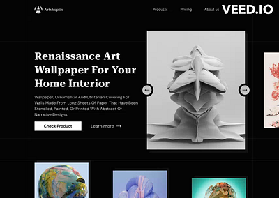 Artshop anima animation design figma hero part hero section landing page ui ux