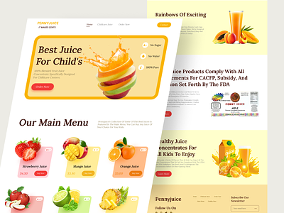Juice website landing page! delivery food food drink foodie juice landing page mango responsive snacks ui ux web design website