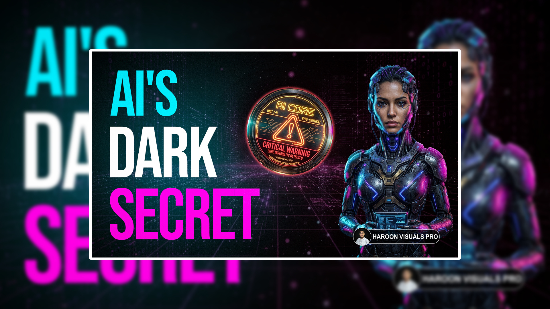 AI's Dark Secret — Documentary YouTube Thumbnail Design banner design branding ctr cyberpunk documentary gaming thumbnail graphic design photoshop social media thumbnail youtube youtube thumbnail