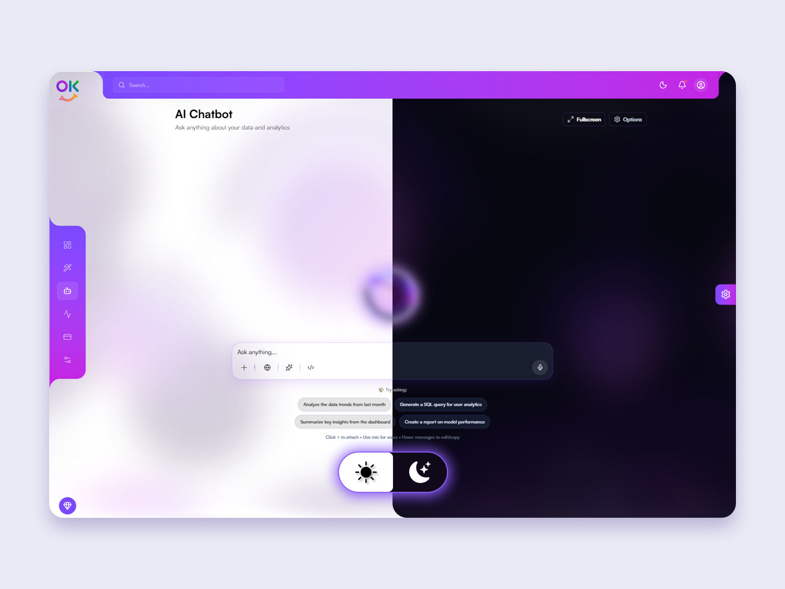 OkyAi – Modern AI Dashboard & Chatbot UI (React 19, Tailwind 4) adminpanel aichatbot aidashboard aisaas chatbotui darkmode dashboarddesign lightmode ltr react19 reactjs rtl saasdashboard tailwindcss techdashboard uidesign uikit uiux webdesign websitetemplate