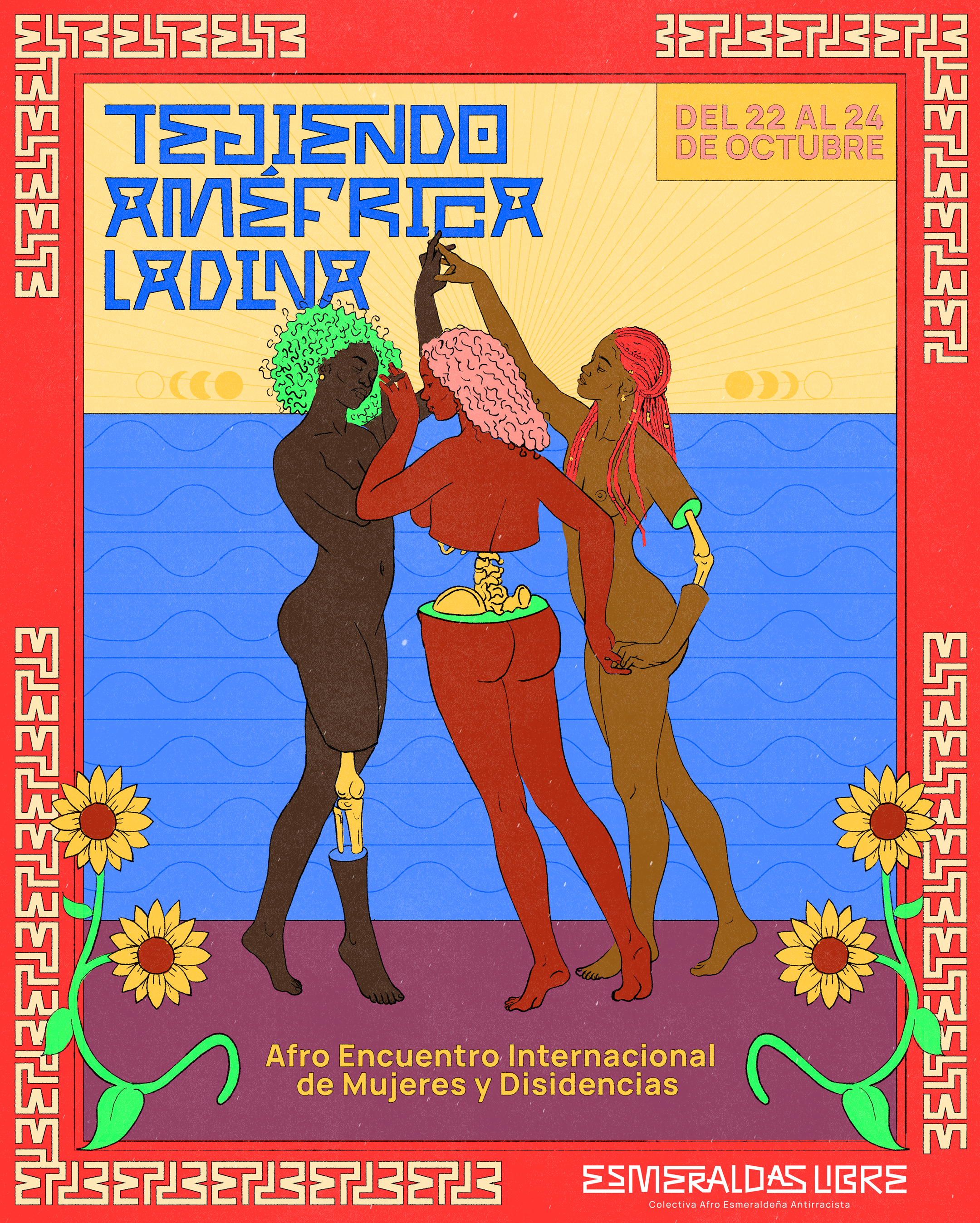 Poster Design - Tejiendo améfrica Ladina animation art design graphic design illustration orishas poster design typography