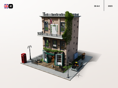 3D House Architecture Series 3d architecture art blender building cartoon design game great britain house illustration render uk