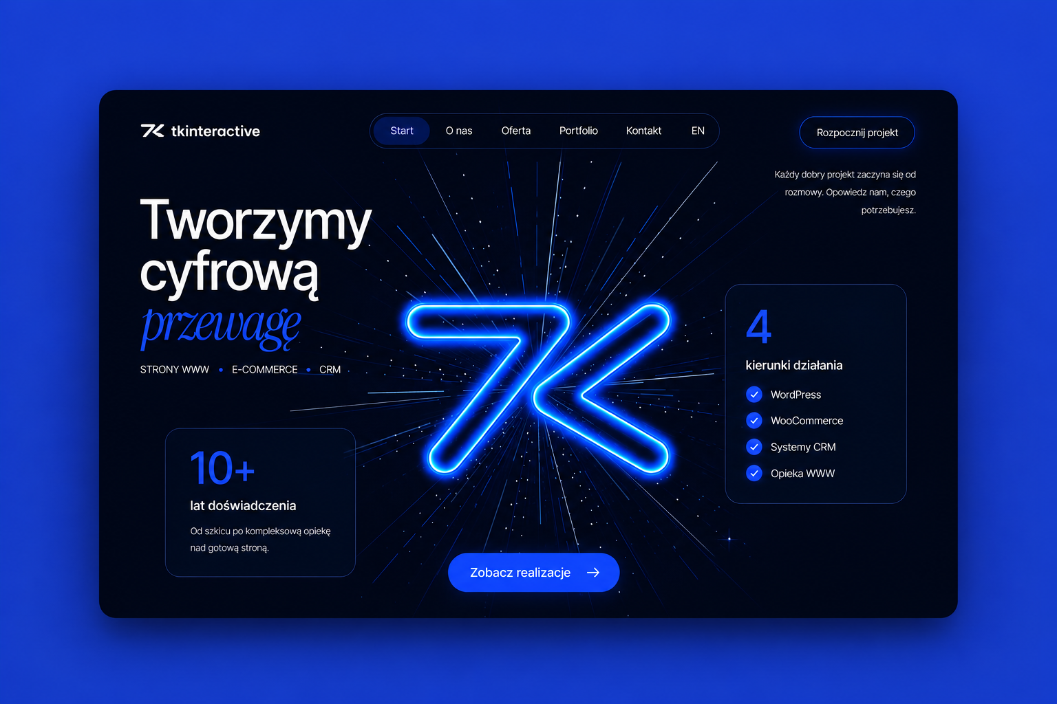 TKinteractive.online 3d design agency portfolio agency website blue design creative agency creative website design agency digital agency glassmorphism landing page minimal design modern website portfolio portfolio website ui design ui ux web design web ui website website design