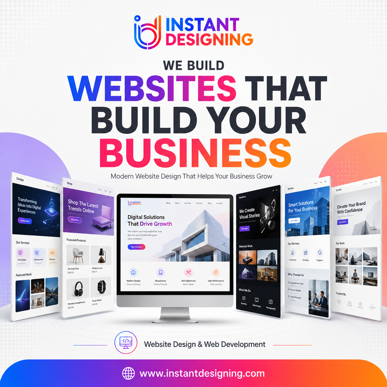 A good website looks great. A better one helps you grow. 3d animation branding graphic design logo motion graphics ui
