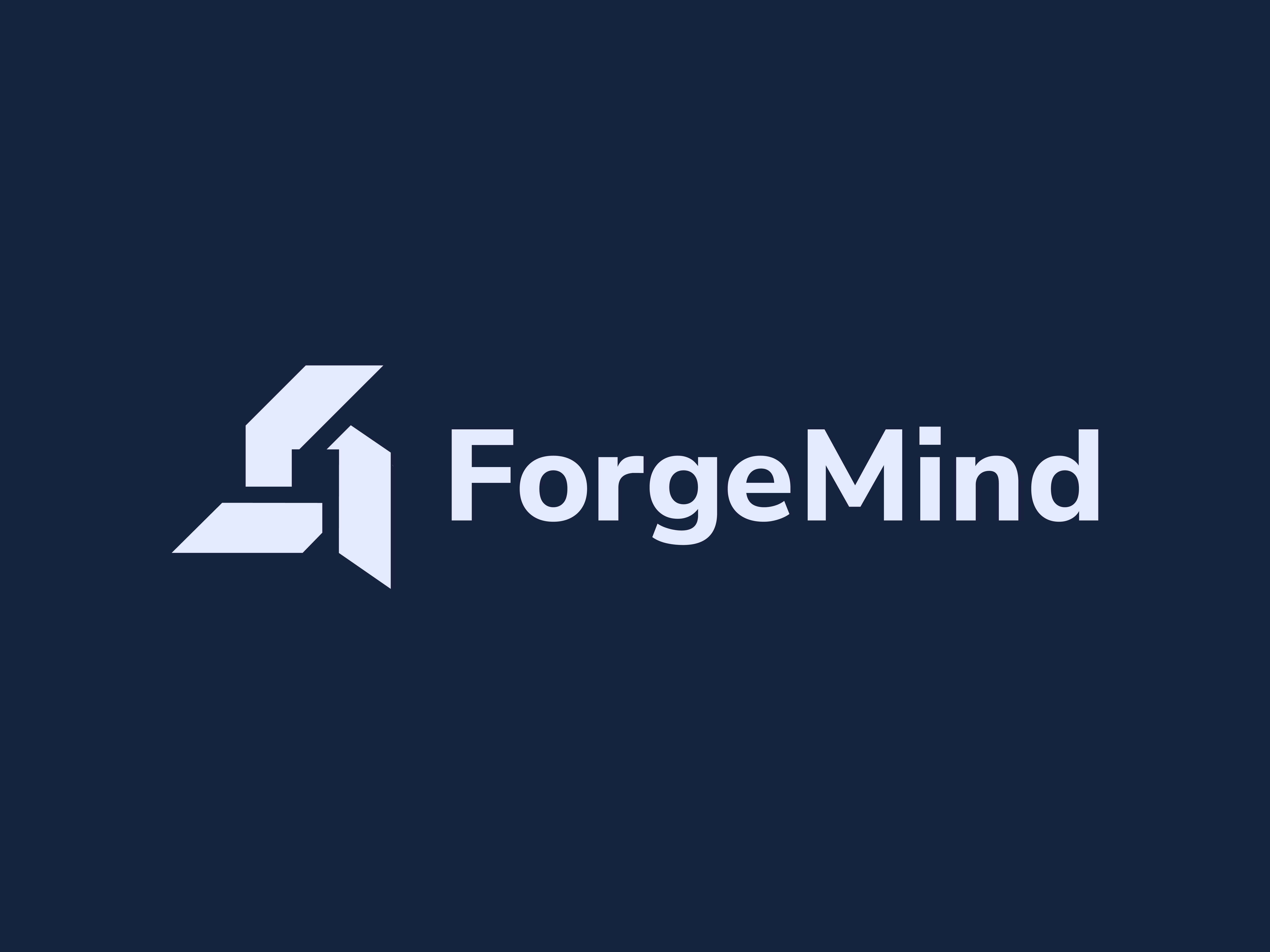 Geometry Logo, SaaS Logo, Tech Logo, AI Logo ailogo automation branding forgemind forgemind logo geometry logo innovation logo logo design machine learning minimal logo modern logo robotics saas saas logo smart technology startup branding startup logo tech logo technology