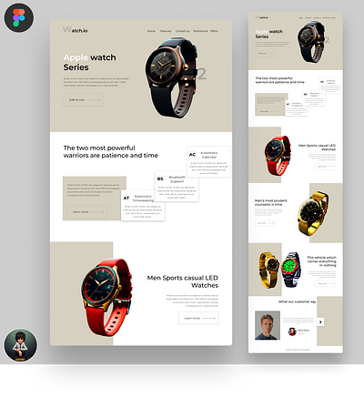 Apple Watch Landing Page UI graphic design ui ux web design