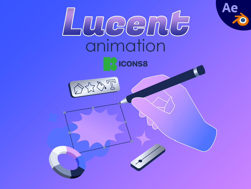 2D/3D animated illustrations, After effects + Blender 2danimation 3d after effects animation blender