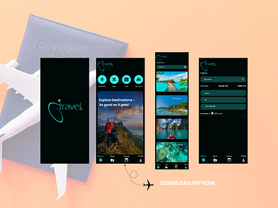 Travel Mobile App UI app branding design graphic design ui ux