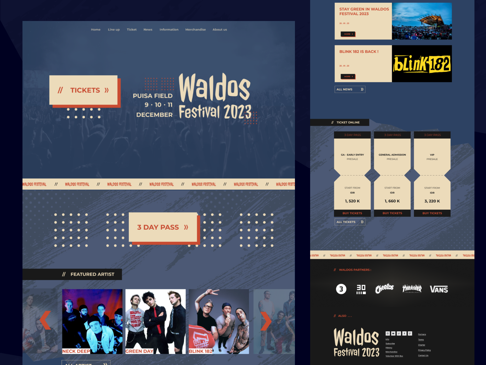 Waldos Fest Landing Page Concert Website by achmad arrafi on Dribbble