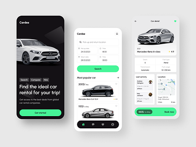 Car Rental App Concept app app design auto booking car car car rent service car rental app driver homescreen mobile app mobile ui rent rent a car rental company splash screen transport ui ux vehicle welcome screen