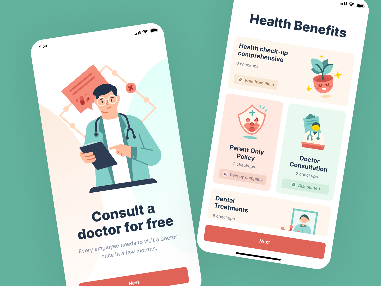 Plum Consult a Doctor Screen by Brucira on Dribbble