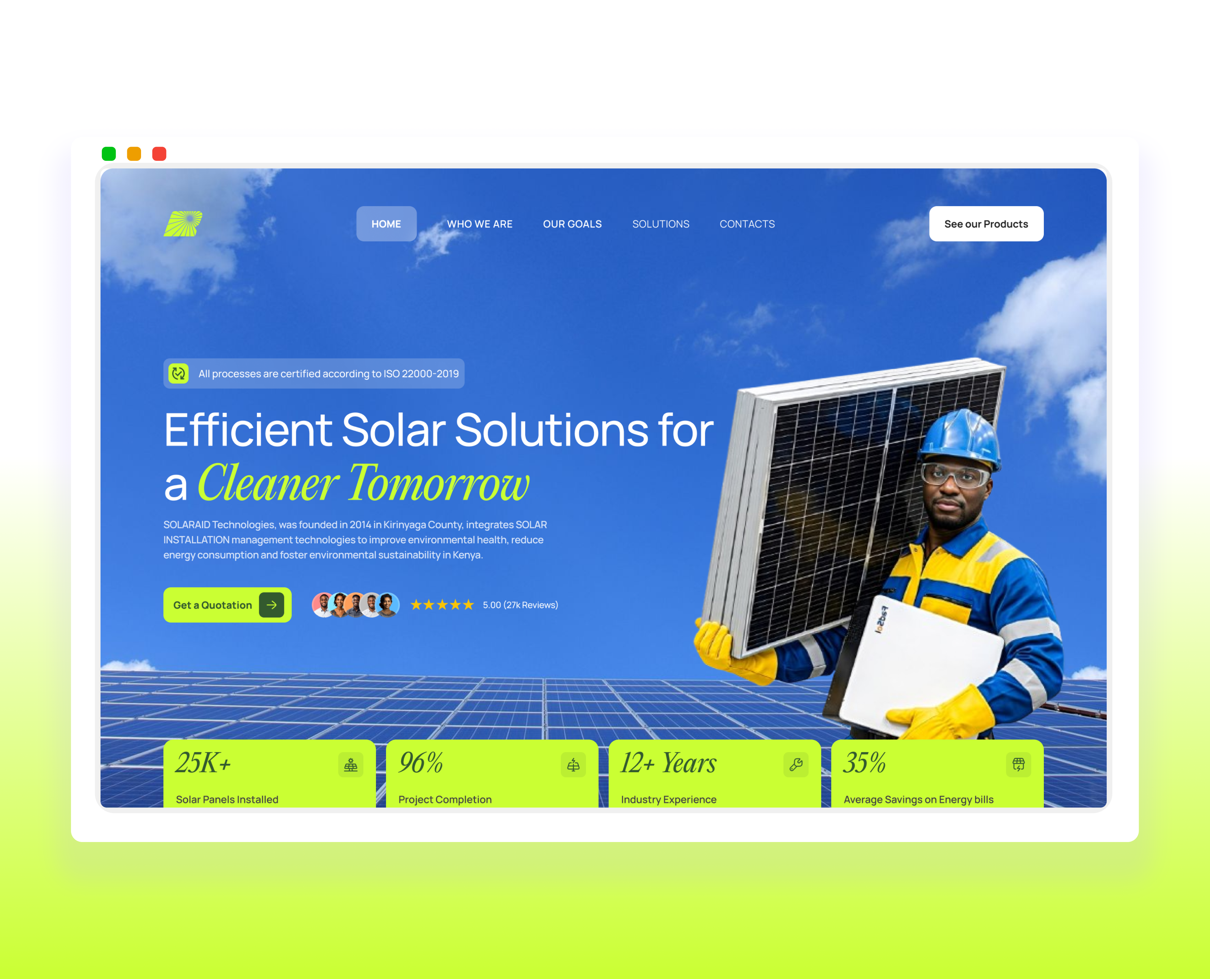 Solar Aid design solar energy ui uidesign ux web design website