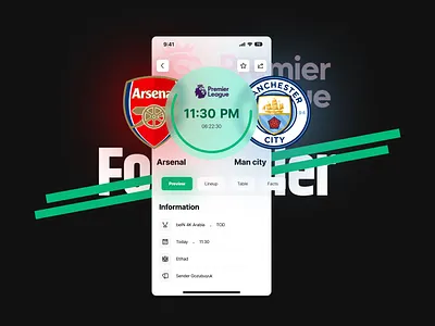 Keep Up with Your Favorite Football Teams with Footballer app application design football footballer minimal mobile player product result scores soccer ui