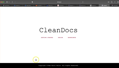 Clean Documentation Built on Laravel app ui ux