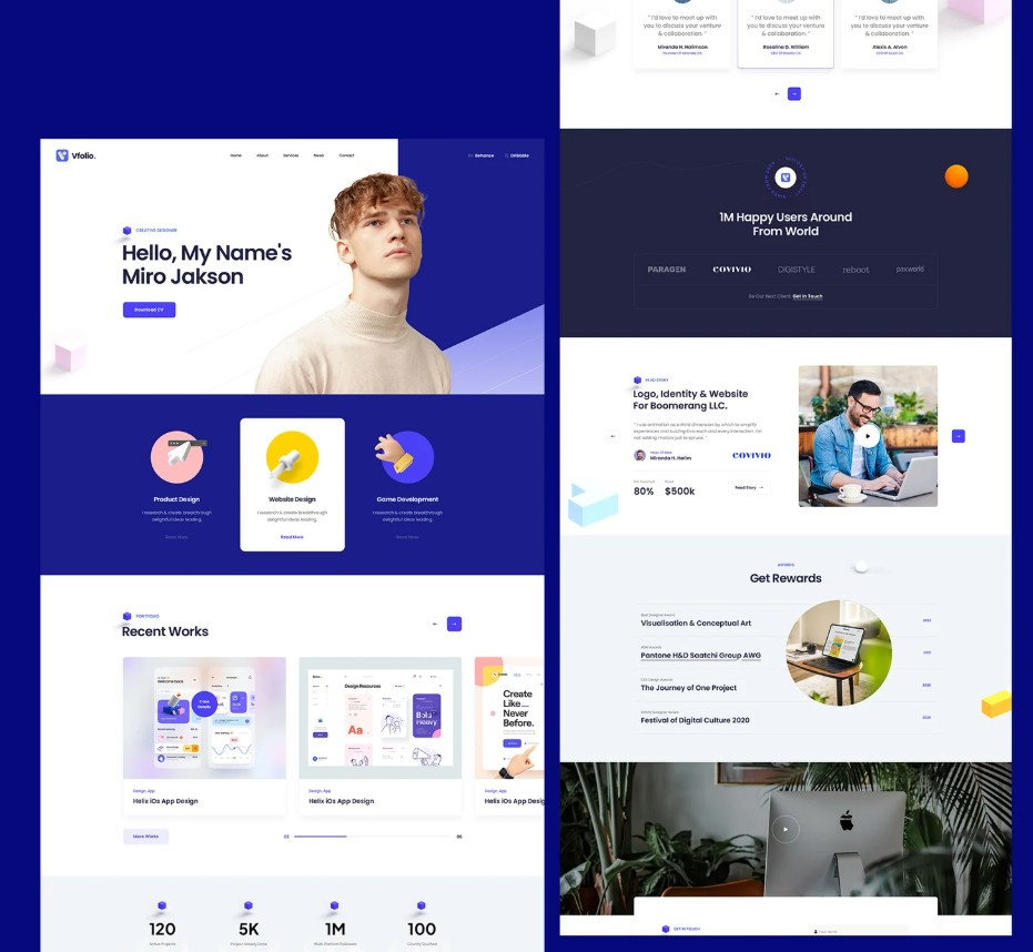 Personal Portfolio/CV HTML Design 3d animation branding design graphic design illustration logo motion graphics ui vector
