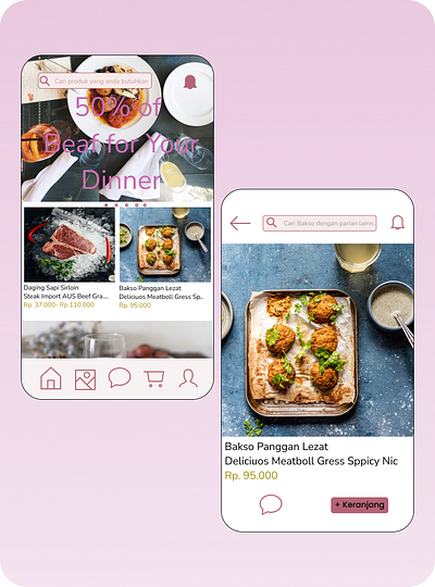 Food Mobile App by Pratiwi S app branding design ui