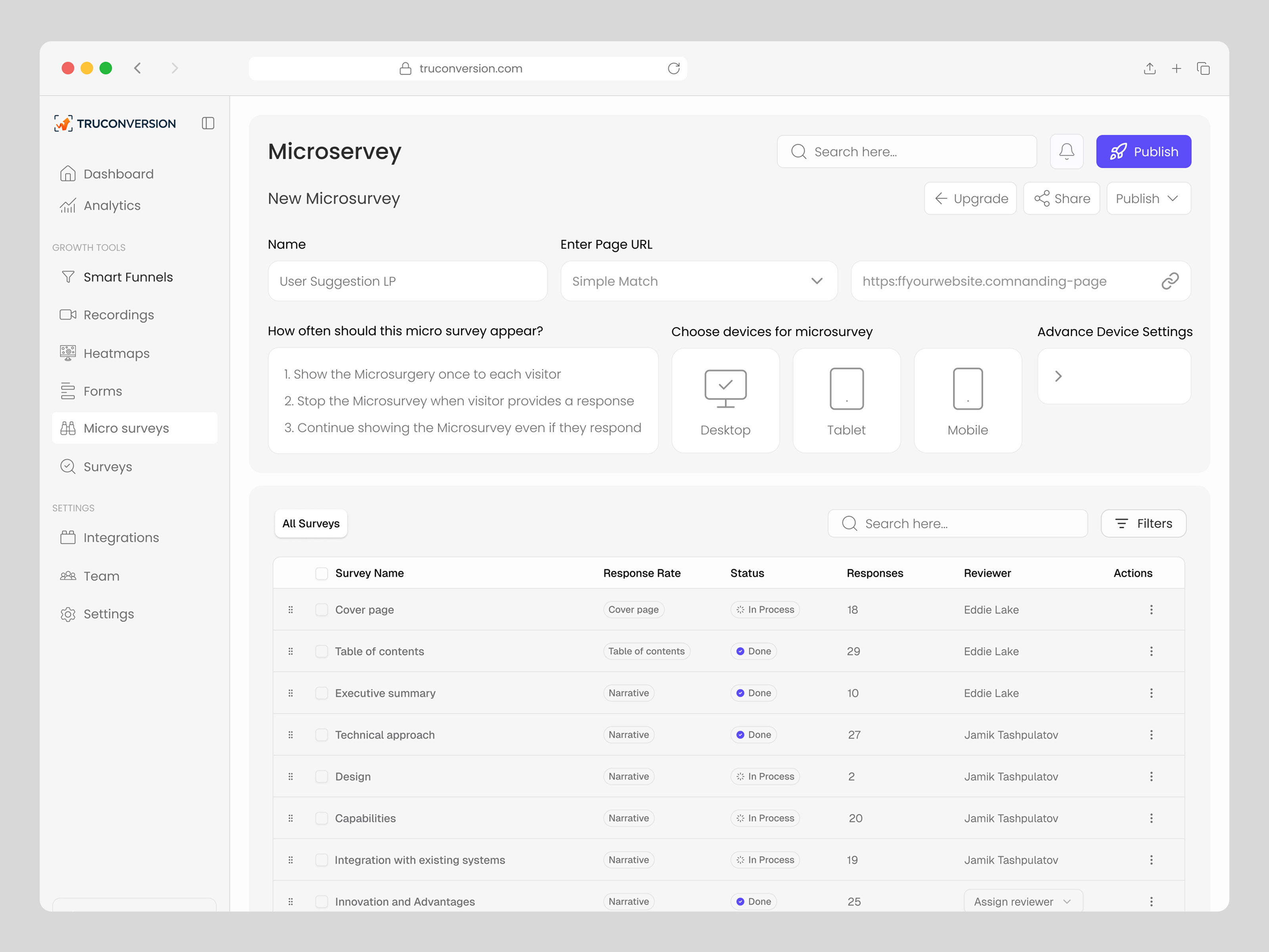 Modern SaaS Analytics Dashboard Design admin panel analytics ui b2b software dashboard design data table minimal ui saas dashboard survey builder user interface web app