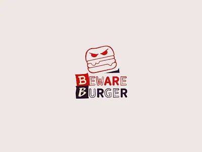 Beware burger branding burger design graphic design icon logo
