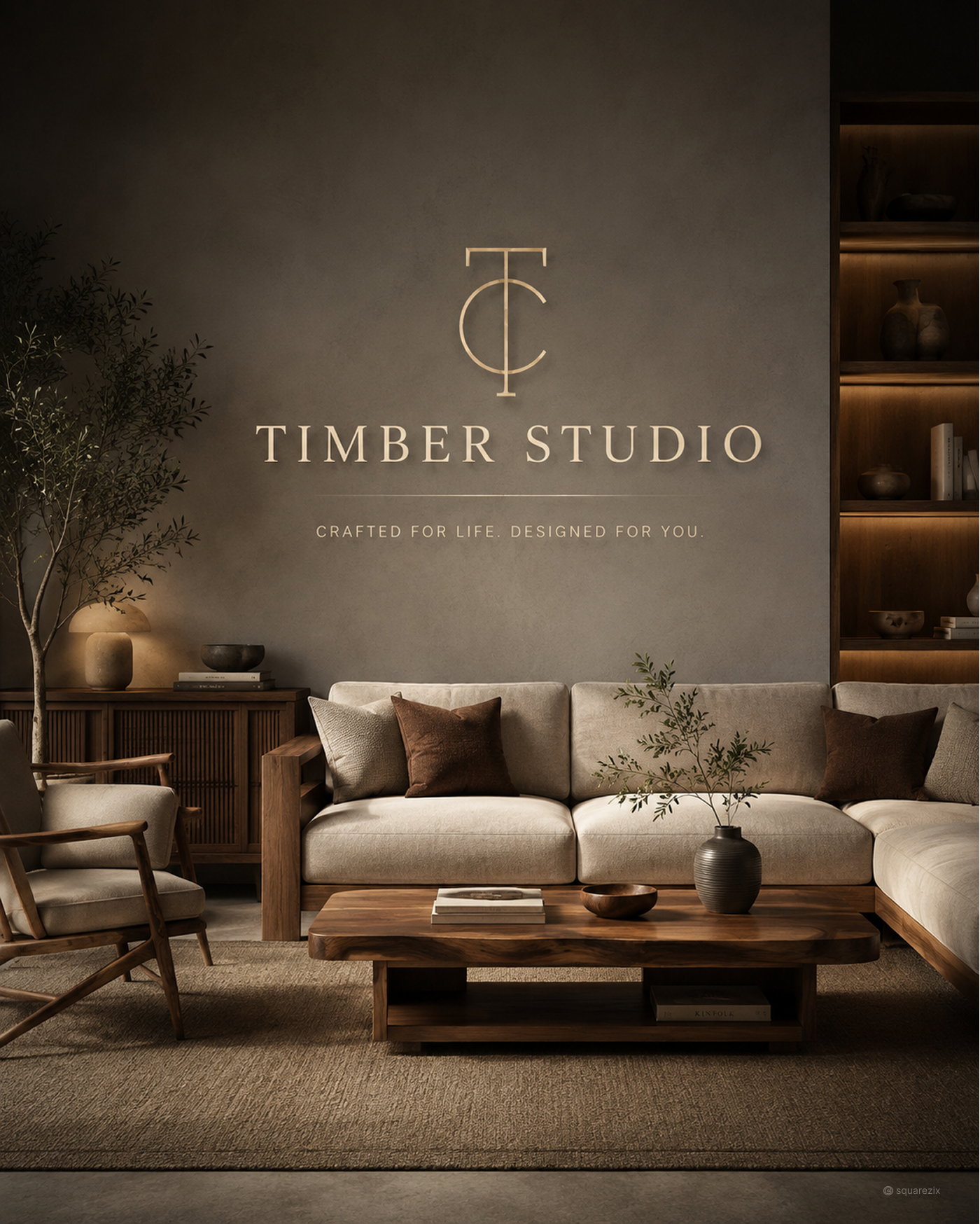 Timber Studio | Brand Identity & Product Design brand identity furniture branding home decor branding logo design sustainable design visual identity