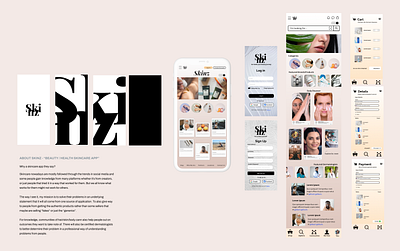 Skinz - skincare app branding design ecommerce graphic design illustration mobile app skincare ui ux