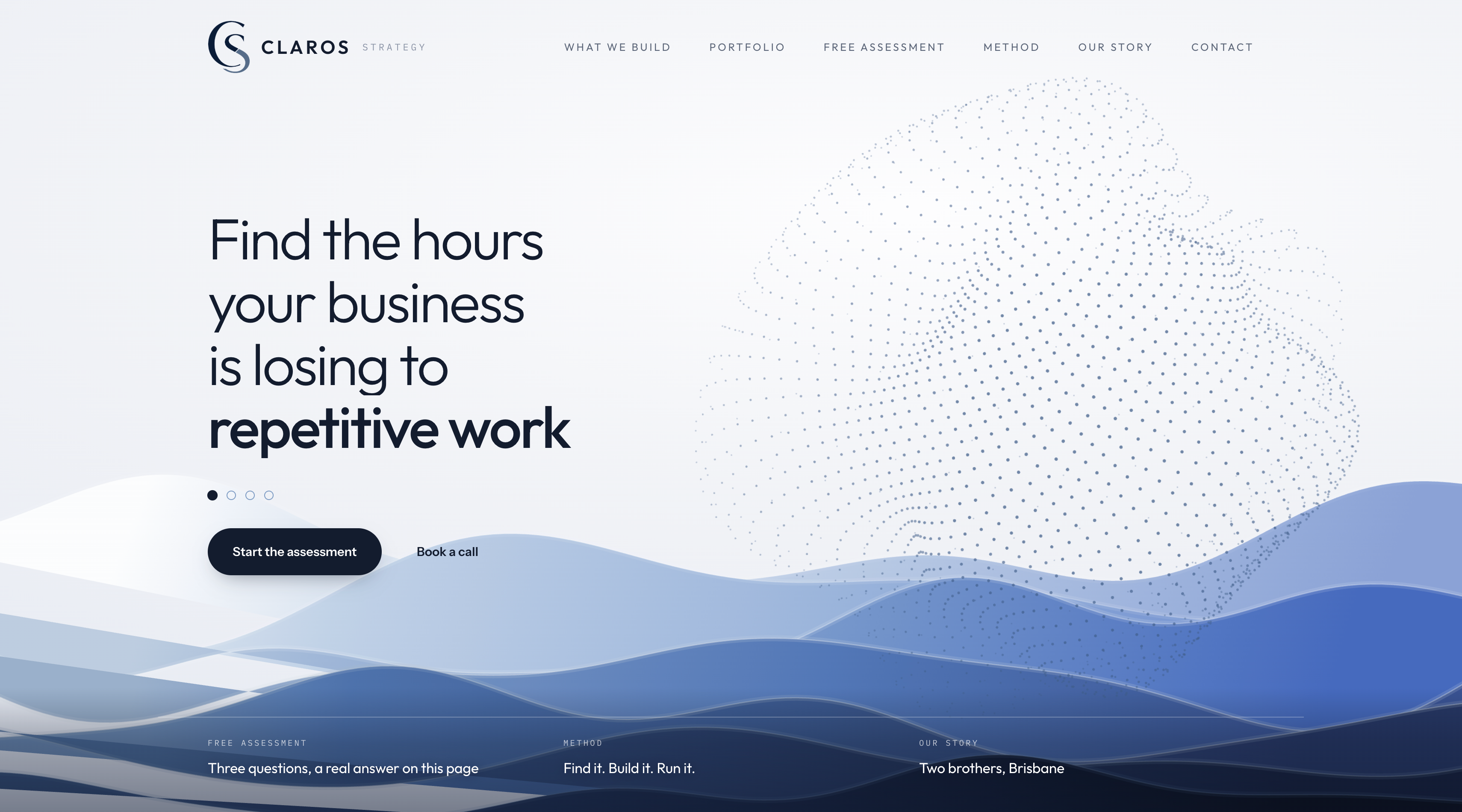 Claros Strategy - Website Design animation branding graphic design ui