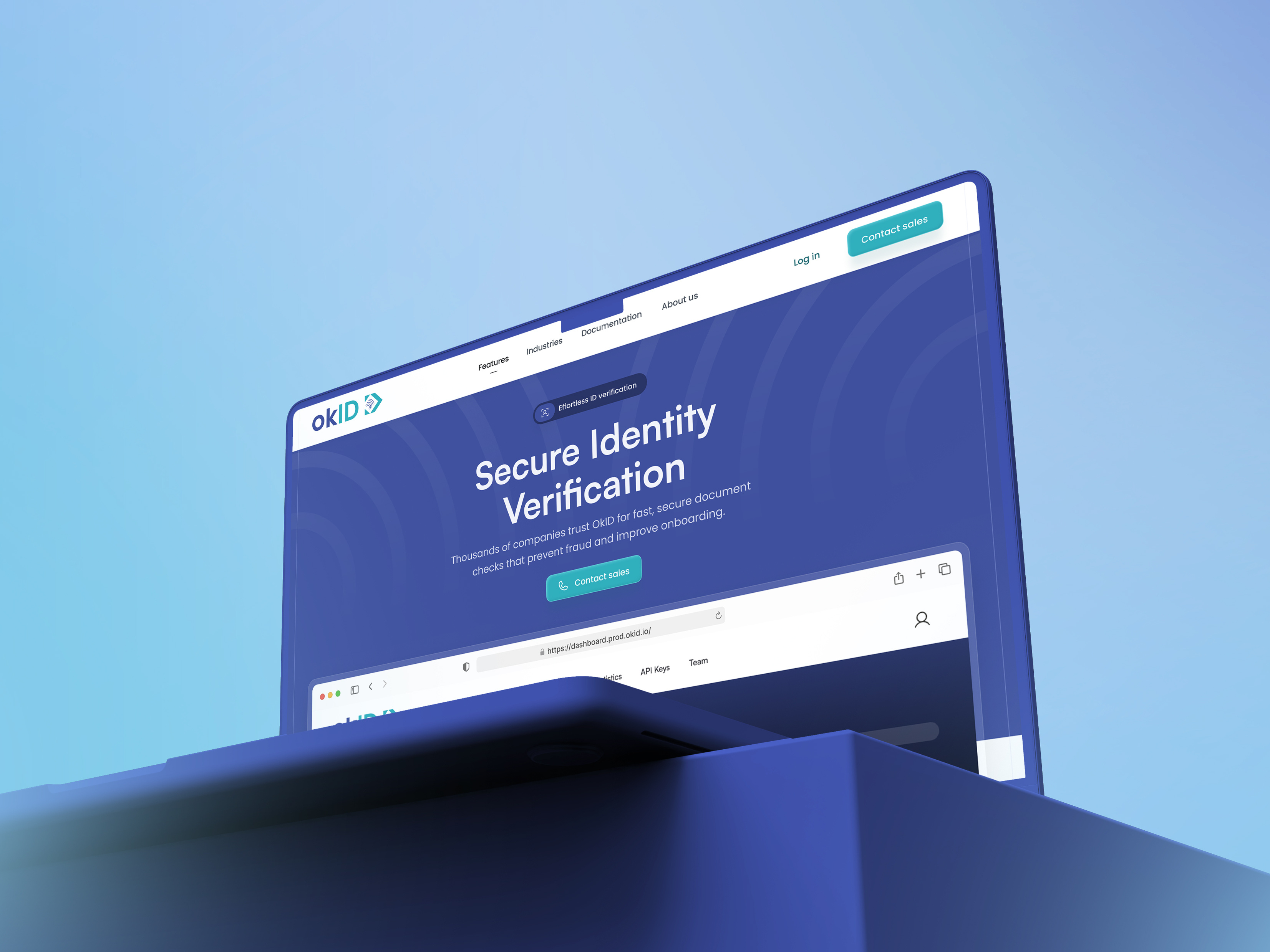 okID Identity Verification Website Design b2b website design biometric verification cybersecurity website digital identity website digital onboarding fintech ui fintech website design identity verification identity verification website kyc website landing page design okid website product website regtech website saas website technology website ui ux design verification platform web design web interface