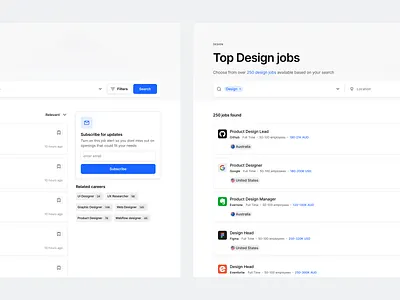 Stratis UI - Job board app board careers clean design details hero interface job minimal product saas search simple ui ui design ui kit ux ux design web