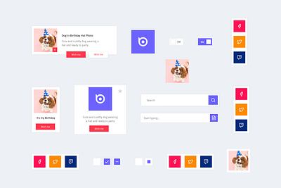 Ui Components - Squared approch 3d animation art branding components css design figma graphic design illustration landing logo motion graphics square typography ui uiux ux vector xd