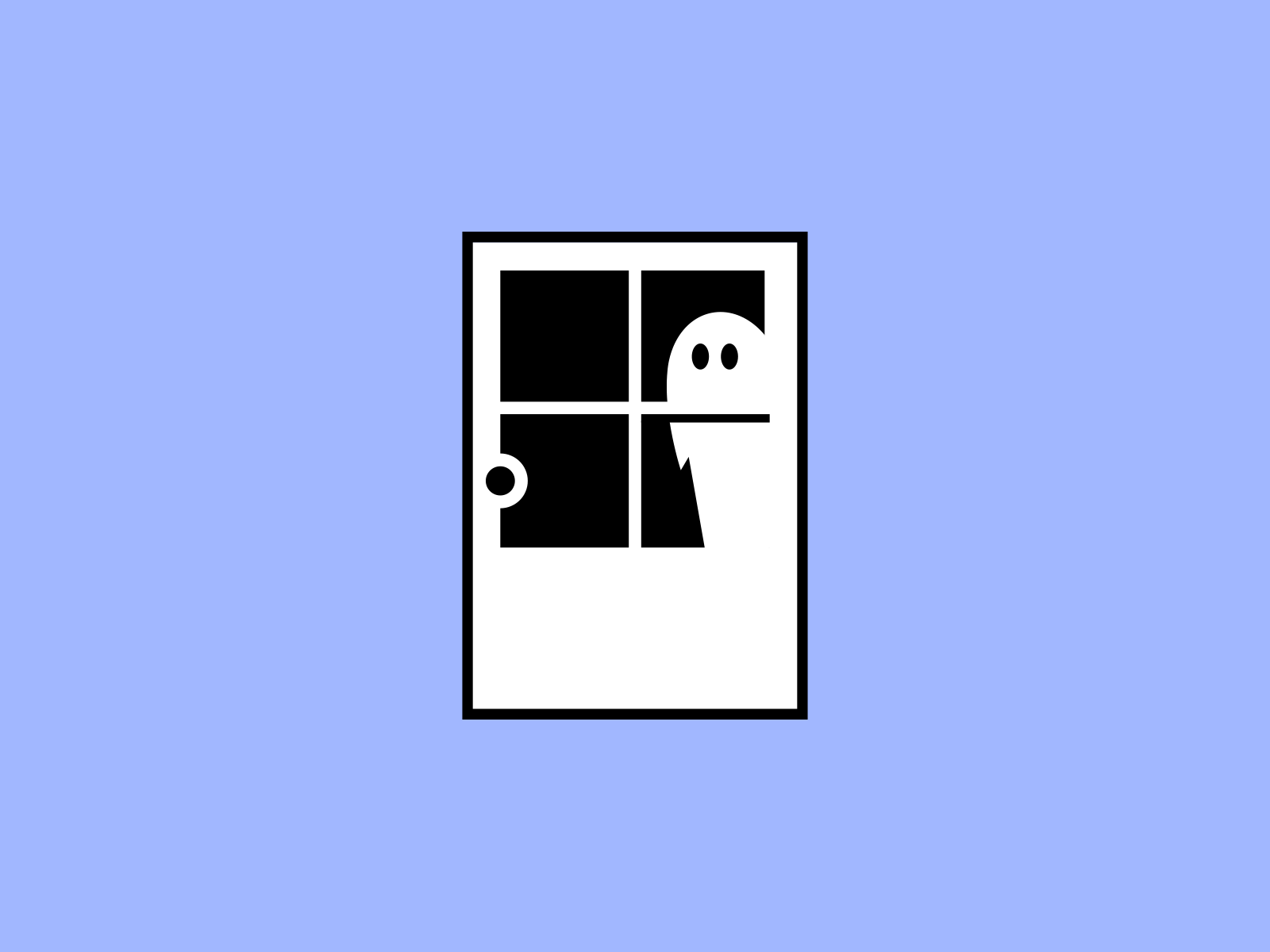 Logo with a ghost behind the door brand brand design brand designer branding branding design branding designer door door logo ghost ghost logo logo logo design logo designer logodesign logodesigner logotype mystic logo visual identity