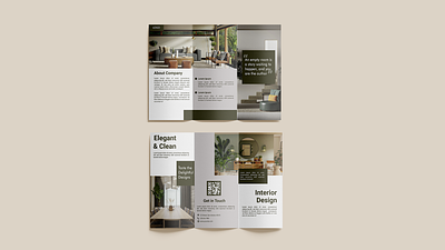 Interior Trifold Brochure Design advertisement branding brochure flyer interior layout design marketing print template trifold